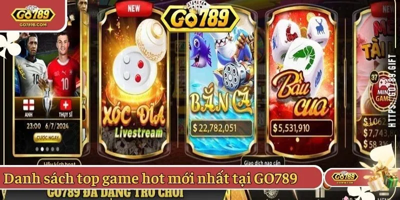 Danh sách top game hot được yêu thích tại GO789